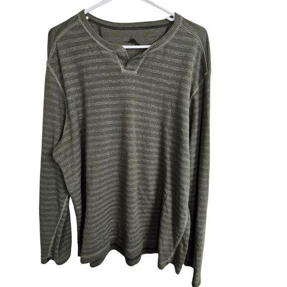 Tommy Bahama Sweater Knit Sweater Men Gray Striped Sweater Men Pullover Sweater - Picture 1 of 7